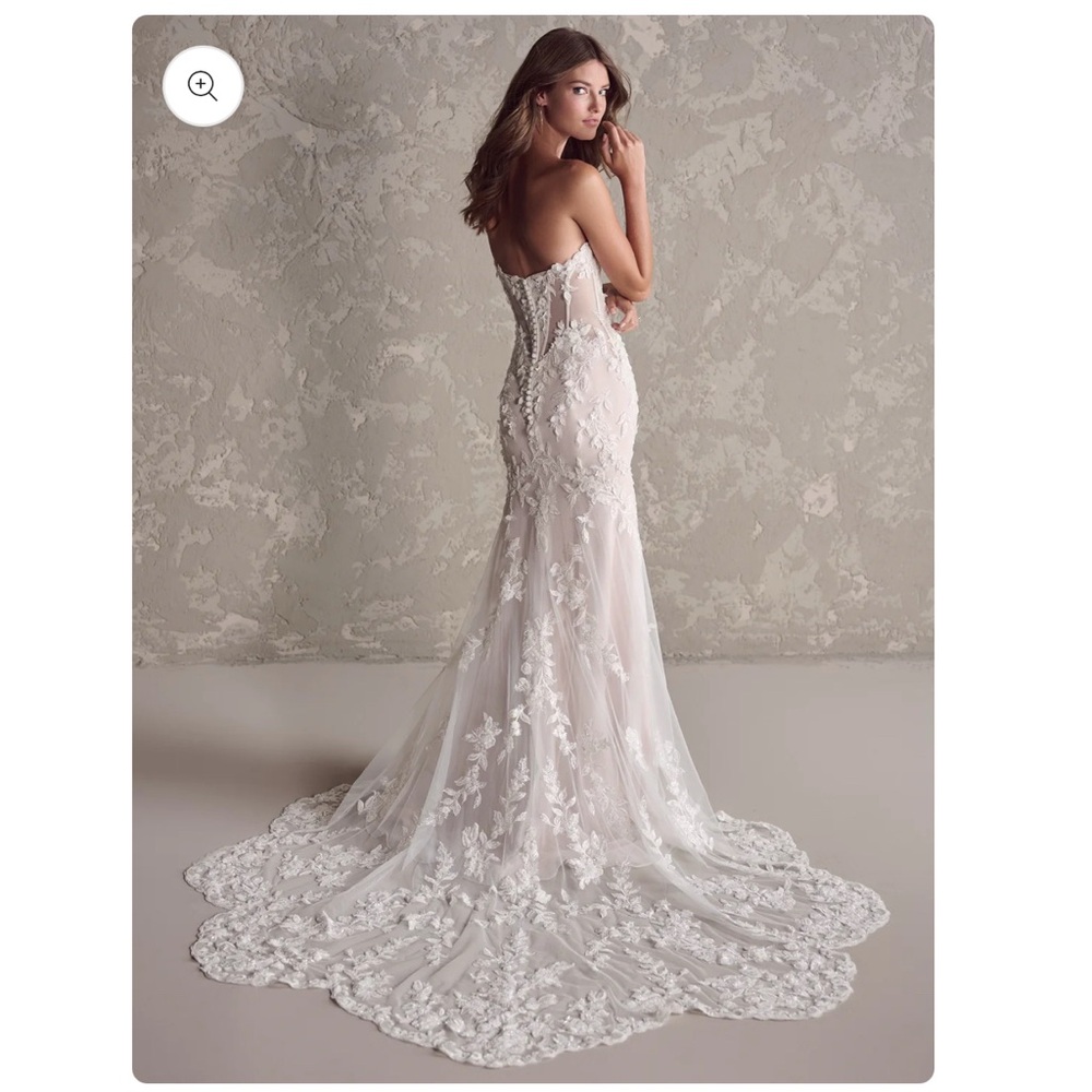 Elegant White Maggie Sottero Wedding Dress